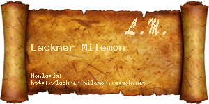 Lackner Milemon névjegykártya